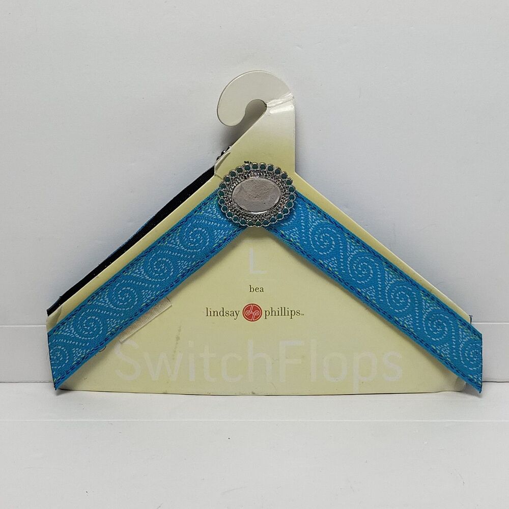 Lindsay Phillips SwitchFlops L (9/10/11) Bea Blue Medallion Sandal Straps